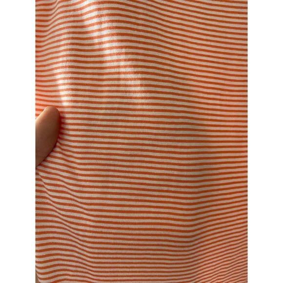 Orange and white stripe flowy top deep v size xs new never worn - Picture 3 of 4